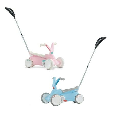 BERG Toys Pink and Blue GO2 2 in 1 Toddler Push and Pedal Small Go Karts Pair