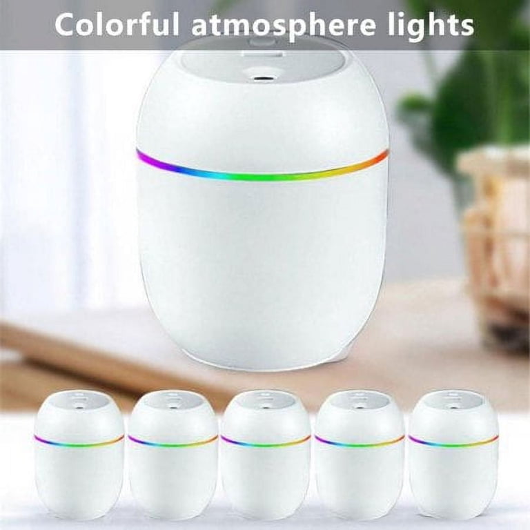 300ml USB Cool Mist Small Humidifier with Colorful Lights,Portable Mini Humidifier, Perfect for Bedroom, Office, Plants, travel & Car, White 300ml USB Cool Mist Small Humidifier with Colorful Lights,Portable Mini Humidifier, Perfect for Bedroom, Office, Plants, travel & Car, White