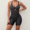 thumbnail image 4 of DHFJKG Womens Workout Romper Backless Yoga Short Jumpsuit Summer Gym Athletic Outfit Activewear Sleeveless V Neck Soft Fitness Soft Onesie, 4 of 9
