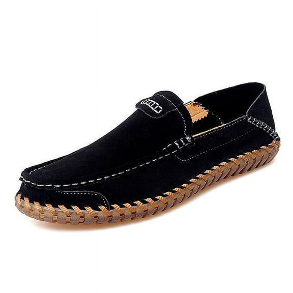 Big Size Men's Casual Loafers Slip On Leather Shoes Lightweight Driving Shoes Moccasins Classic Penny Loafer Flats Boat Shoes