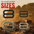 thumbnail image 5 of WYZworks – 40 Pieces 1" & 3/4" Tri-Glide Slide Buckle Belt Adjusters - Black Matte & Bright Iron - Bags Backpack, DIY Accessories, Leathercraft Strap, Hardware Clasp, 5 of 7