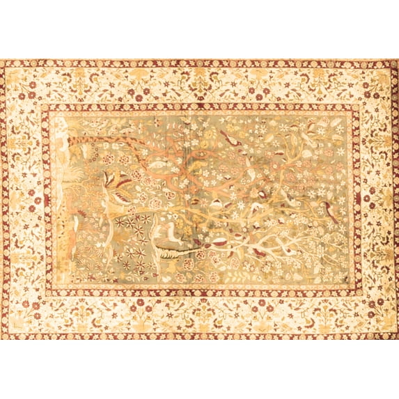 Ahgly Company Indoor Rectangle Animal Brown Traditional Area Rugs, 2' x 5'