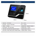 thumbnail image 2 of Attendance System Fingerprint TCPIP USB Password Access Control Office Time Clock Employee Recorder Device Biometric Machine ,Easy to Use, 2 of 6