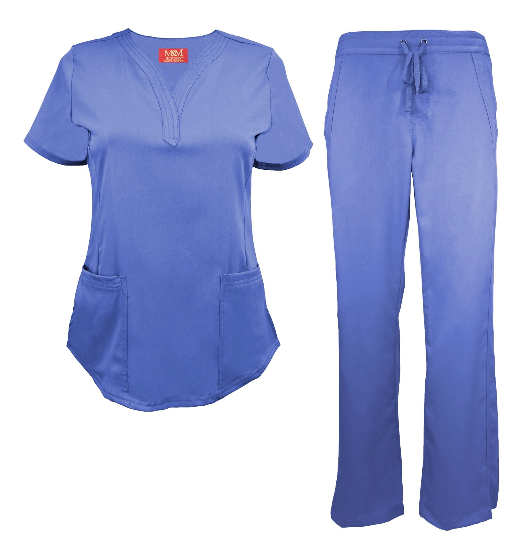 Natural Uniforms Women's Ultra Soft Stretch Drop-Neck 2 Pocket Scrub ...