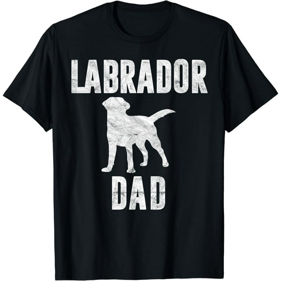 Vintage Labrador Dad Gift Dog Daddy Golden Black Lab Father T-Shirt