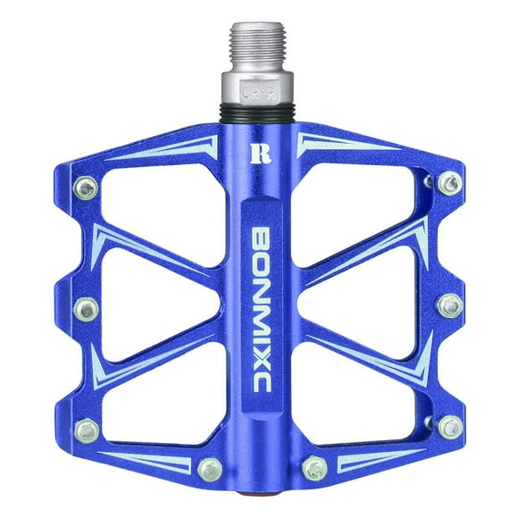 BONMIXC Pédales de Vélo Plates Scellées en Alliage pour Vélo de Montagne Grande Plateforme Pédales de Vélo 9/16 (Bleu)