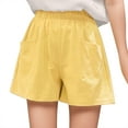 thumbnail image 3 of Aayomet Shorts de Course pour Femmes Amples Fins Pantalons Hauts pour Jambes de Femmes (Jaune, TG), 3 of 4