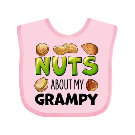 

Inktastic Nuts About My Grampy Peanut Almond Pistachio Gift Baby Boy or Baby Girl Bib