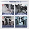 thumbnail image 3 of Unique Bargains 2pcs Car Seat Gap Filler Multi-function Car Organizer Console Side Pocket Storage Box Black, 3 of 7
