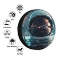 thumbnail image 4 of Salouo Astronaut Helmet Reflections Print Spare Tire Cover 14-17 inch Spare Tire Protector Universal Tough Tire Wheel Cover for Trailer SUV and Truck-15 inch, 4 of 6