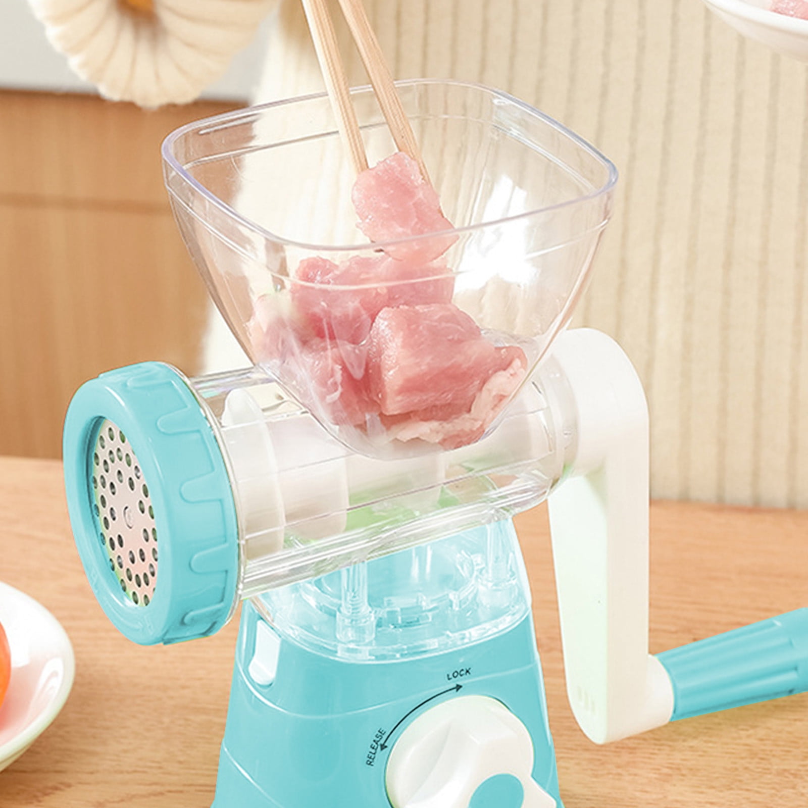 Trumoontree Manual Stainless Steel Meat Grinder Meat Mincer Sausage Stuffer  Filler Handheld Meat Ginding Machine
