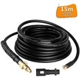 thumbnail image 1 of Manguera de lavado de alta presión de 15 m 160 bar 2300 psi Adaptador de manguera de drenaje para Karcher K1-K7 Ideal para tapones de drenaje y limpieza. esquí esquí Gafas de esquí, 1 of 4
