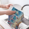 thumbnail image 6 of Sikiie Dolphin Rainbow Horse Waffle Weave Kitchen Dish Cloth,Super Absorbent Kitchen Dish Towels 16*26 Inches for Dish Rags Washing Dishes, Drying Dishes, 6 of 7