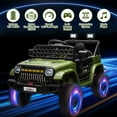 thumbnail image 4 of Kojooin 12V Kids Ride on Car Truck with Remote Control, Electric 4 Wheel Vehicle Toy for Toddlers Ride on Toy with Battery Display, Spring Suspension, LED Lights, Music, 4 of 7