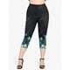 thumbnail image 2 of Leggings Capri Cintura Alta Estampado Floral Tamaño Plus Rosegal Leggings de talla grande, 2 of 5
