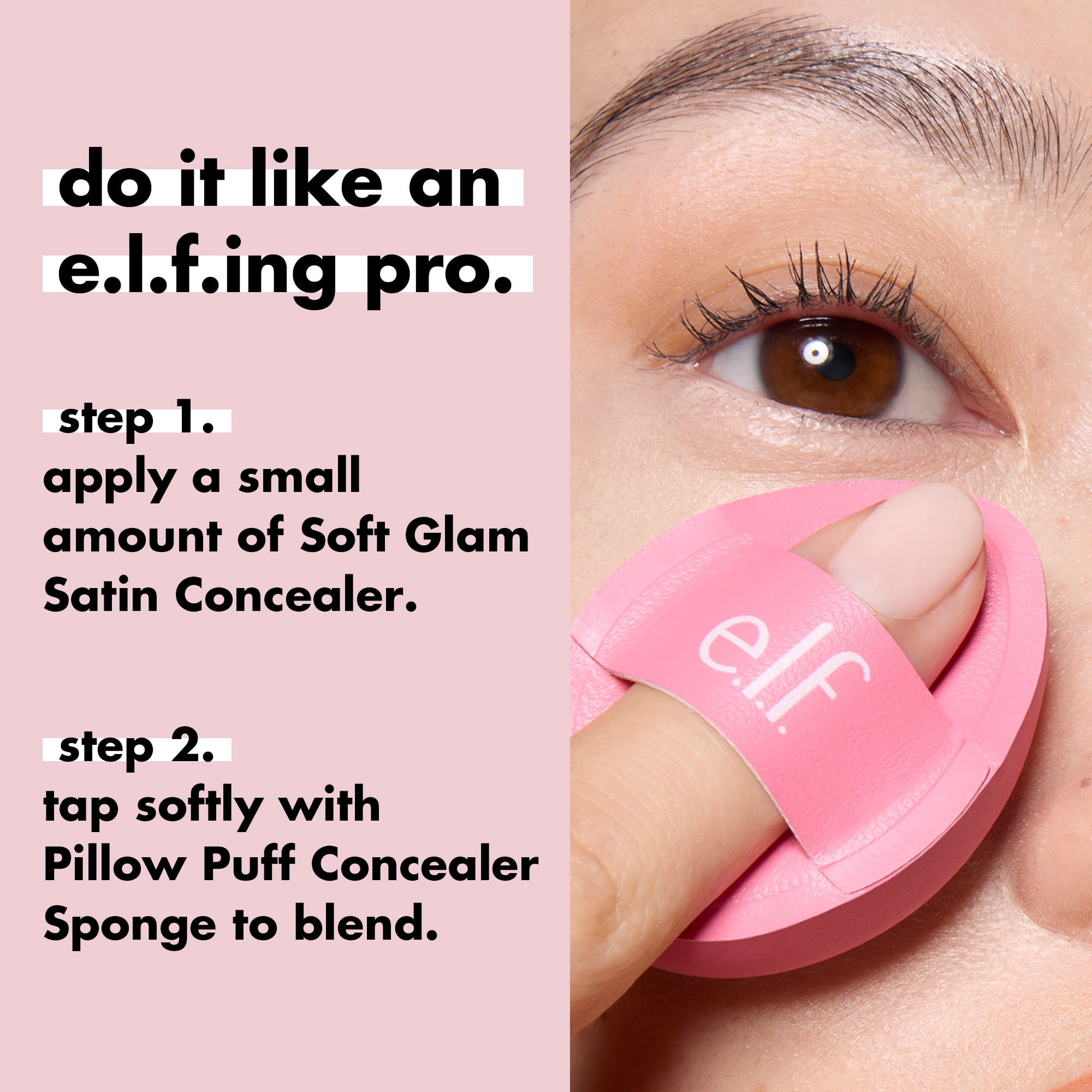 e.l.f. Pillow Puff Concealer Sponge, Set of 3, 3 Count