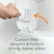 Diaper Genie Complete Gift Set,White,1 Diaper Pail,8 Clean Laundry Scent,Round Refills-2160 Ct