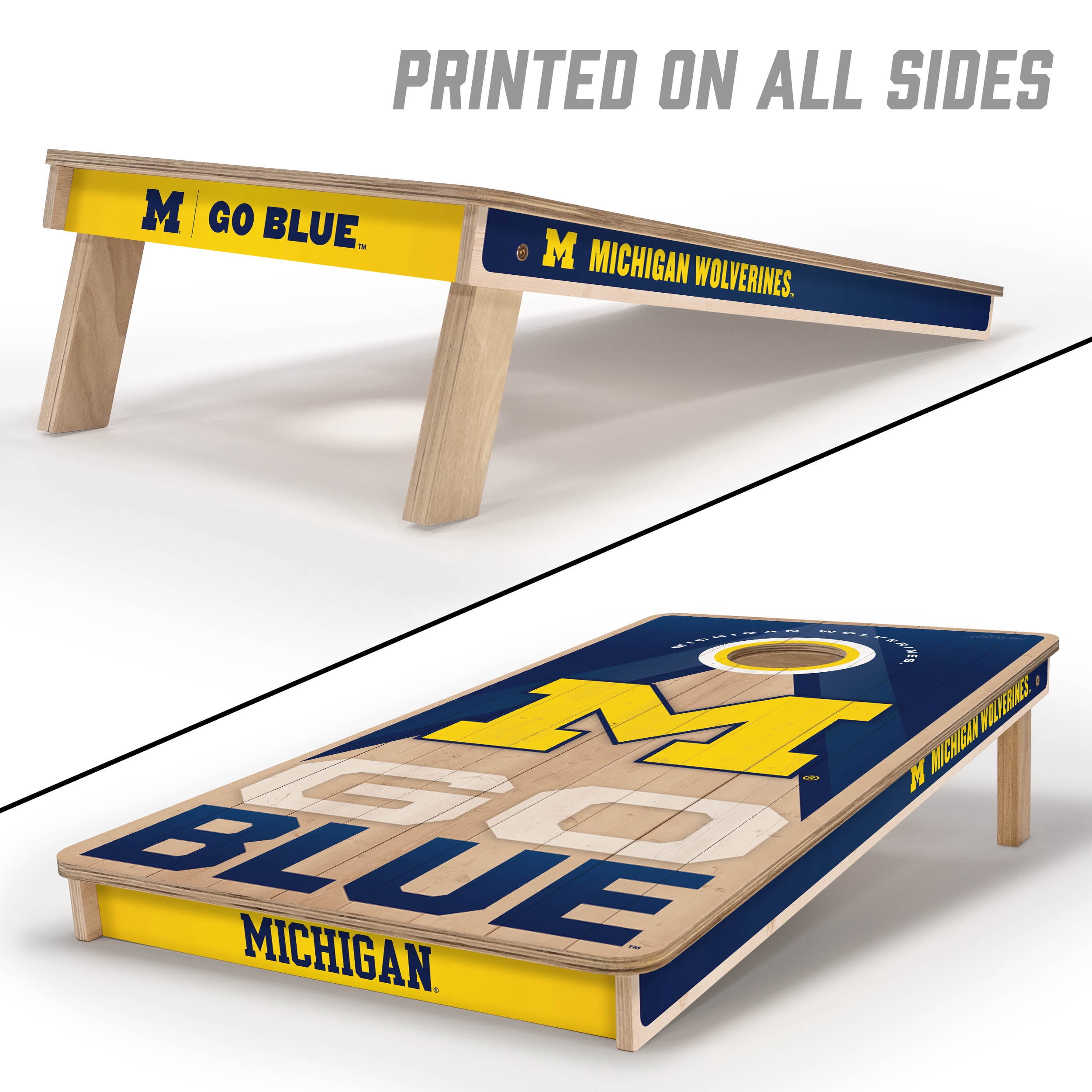 YouTheFan NCAA Michigan Wolverines 2x4 Slogan Series Cornhole