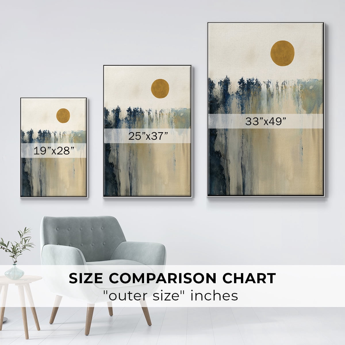 Equilibrium Framed Premium Gallery Wrapped Canvas - Ready to Hang - 17 x 25 - White Floating Frame