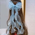 thumbnail image 4 of Qopobobo Baby Girl Headbands Baby Headbands Soft Nylon Hairbands with Bows Girls Hair Accessories for Newborn Infant Toddler Kids Handmade Sky Blue,1-13 Years, 4 of 4