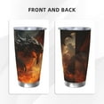 thumbnail image 3 of KLL Fiery Dragon Of Chaos Print 40oz Stainless Steel Insulated Car Cup with Spillproof Lid - Keep Your Drink Hot or Cold on the Go-Without Straw, 3 of 8
