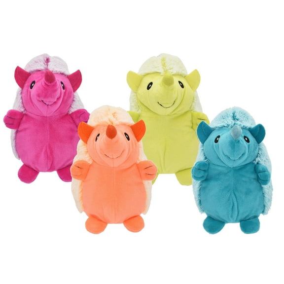 Multipet Hedgehog Plush Dog Toy, Assorted Color, 8"