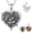 N-Owl, variant on CACA LADY Rose Heart Locket Necklace that Hold 2 Photos Sterling Silver Personalized Customized Jewelry Memory Photos Keep Someone Near to You Rose Picture Locket Pendant Heart Locket Necklace for Wo