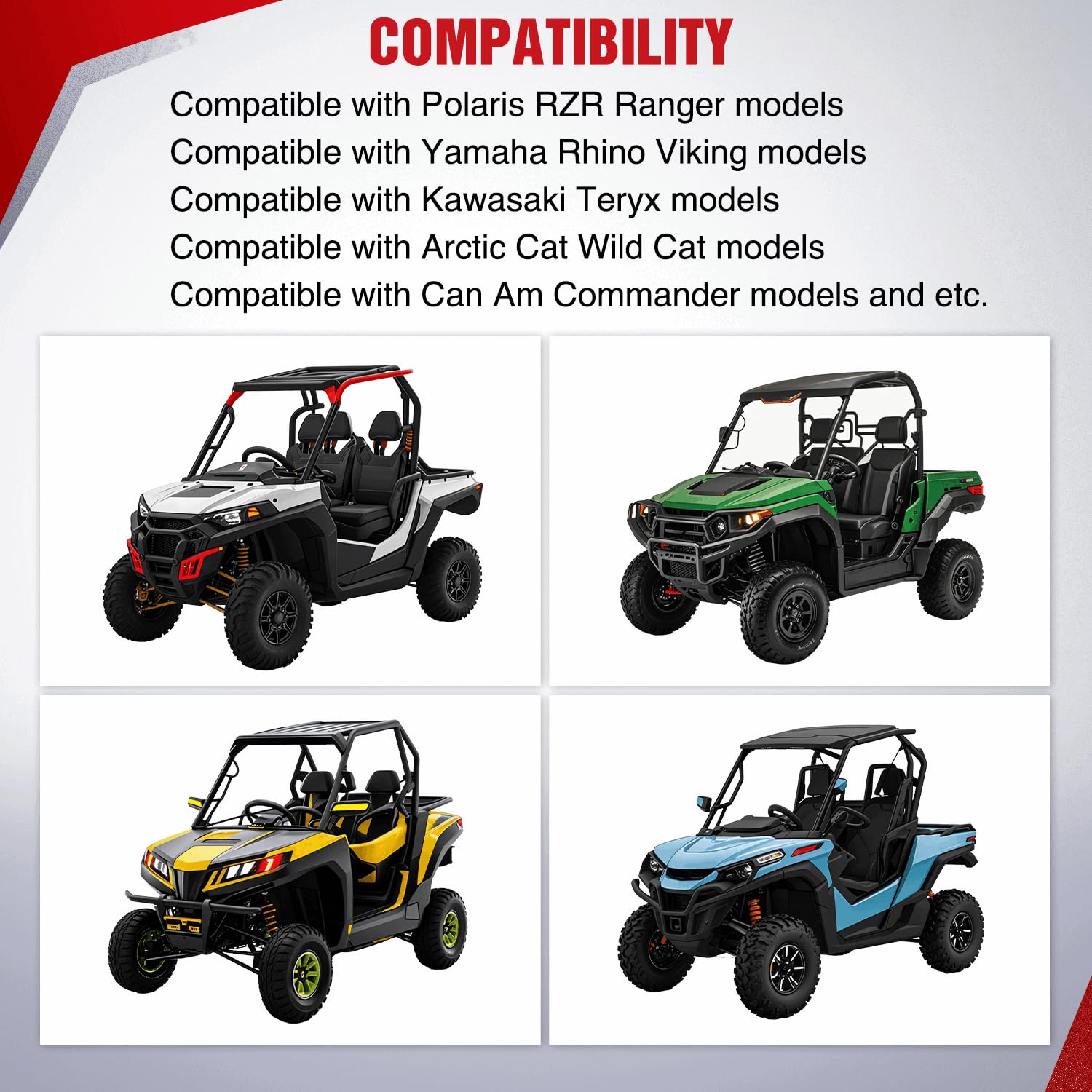 Nilight UTV ATV Turn Signal Kit with Flasher Relay and Rocker Switch, Compatible with Major UTV ATV Models