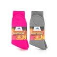 thumbnail image 2 of Arctic Snug Men and Women Thermal Winter Fleeced Lined Heat Socks (Heather Gray/Hot Pink, 9-11, 2 Pack), 2 of 5