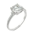 thumbnail image 4 of Charles & Colvard 14K White Gold Moissanite 7mm Cushion Engagement Ring-Size 6 1.81cttw DEW, 4 of 5