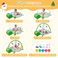 thumbnail image 3 of Babyeap Baby Play Gym Mat,Baby Play Activity Mat with 5 Detachable Toys and 30Ocean Ball,Newborn Infant Baby Essentials Gift,Green, 3 of 7