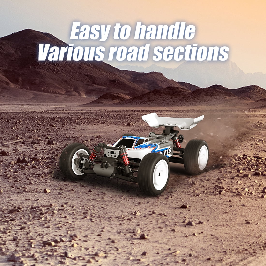 1:10 Scale 4WD RC Off-Road Truck 50KM/H High Speed, 2.4G Remote Control Car with 3 Batteries, Professional Suspension System, All-Terrain Electric Vehicle for Teens & Adults