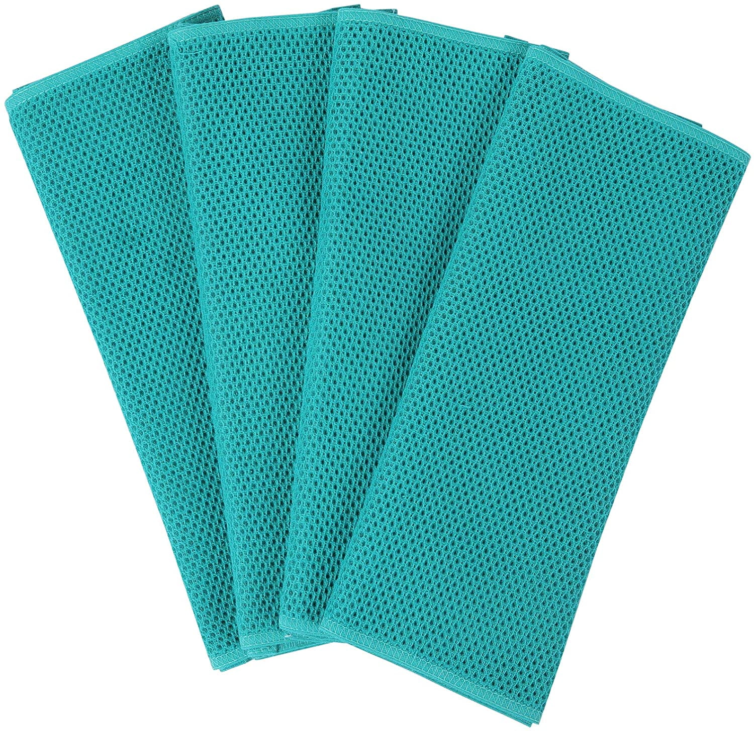 6 Waffle Weave Kitchen Dish Cloths 100 Cotton Quick Drying 12x12