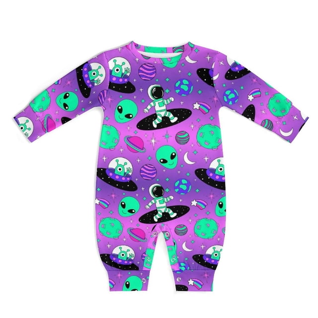Romper Clothing AuHomeA Astronautas y alienígenas para bebés de 0 a 3 millones