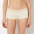 thumbnail image 1 of Boyshort Panty With Lace Trim in Lemon Icing, 1 of 5
