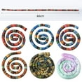 thumbnail image 4 of Fvsianol Ponytail Spiral Hair Rope Dreadlocks Hair Tie Ethnic Style Retro Print Dreadlocks Hair Tie Handmade Flexible Iron Wire Embedded Bendable Ponytail Holder Hair Accessories, 4 of 9