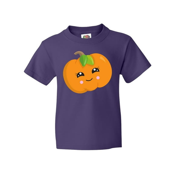 Inktastic Smiling Pumpkin, Halloween, Orange Pumpkin Youth T-Shirt