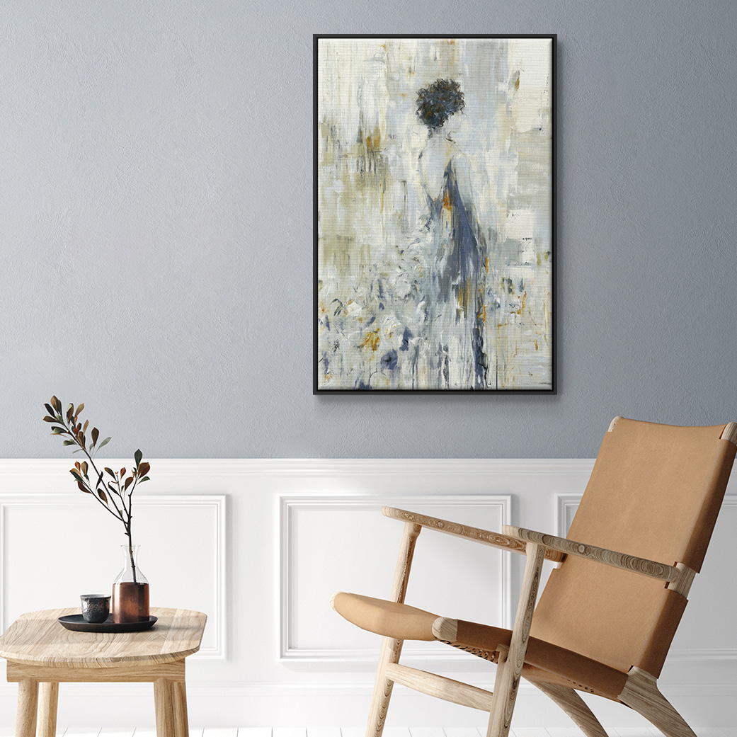Fond Reflections Framed Premium Gallery Wrapped Canvas - Ready to Hang - 17 x 25 - Black Floating Frame