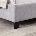 thumbnail image 5 of Bowery Hill Fabric Upholstered Platform Queen Bed in Light Gray, 5 of 12
