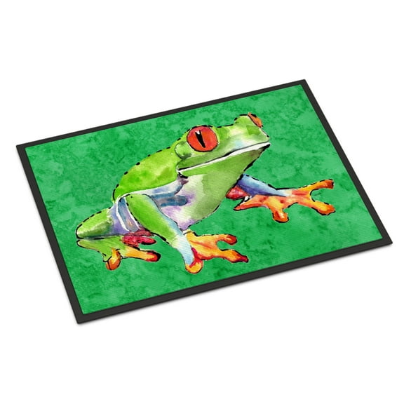 Carolines Treasures 8688JMAT Frog Doormat 24x36 36"L x 24"W multicolor
