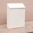 thumbnail image 4 of Wall Mounted Mailbox Drop Box with Lock Metal Postbox Wall Hanging Mail Box Newspaper Holder Box for Gate Outside House Decor white, 4 of 8