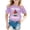 1Purple300, variant on XAOFW Girl's T-Shirts 100 Days Of School Cartoon Print Short Sleeve Crewneck Tee Shirt Everyday Wear Fashionable T Shirt Daily Lounging Comfortable Trendy Top