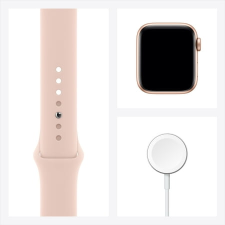Apple Watch SE (1st Gen) GPS, 40mm Gold Aluminum Case with Pink Sand Sport Band - Regular