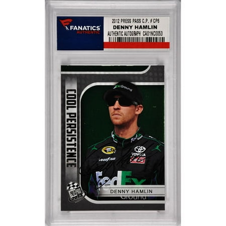 Denny Hamlin Fanatics Authentic Autographed 2012 Press Pass Cool Persistence #CP6 Card - No Size