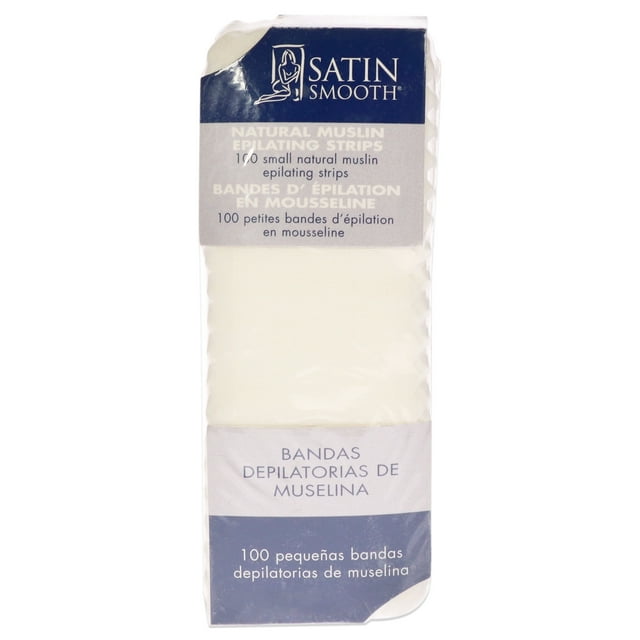 Tiras de depilación de muselina pequeñas de Satin Smooth para mujeres: 100 tiras Satin Smooth Tiras 100 Pc