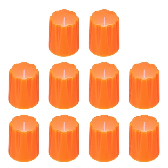 10pcs Orange Guitar Effect Pedal Knob, 5/8" Plastic Electric Guitar Knobs