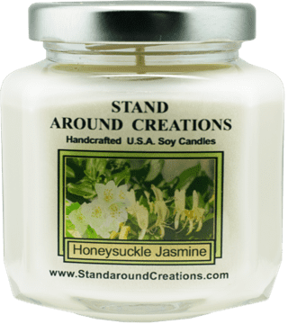 Honeysuckle/Jasmine 2 oz Tin Premium 100% All Natural Soy Wax Candle 