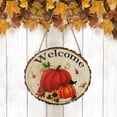 thumbnail image 2 of Leutsin Fall Ornament Welcome Sign Decorative Vintage Wall Hanging Home Garden, 2 of 6