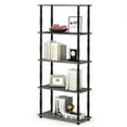 thumbnail image 5 of Furinno Turn-N-Tube 23.6 W x 11.6 D x 57.4 H 5-Shelf Decorative Shelves, Gray and Black, 5 of 5