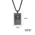 thumbnail image 4 of TEAMER Skeleton Tarot Card Necklace Stainless Steel Amulet Marigold Tarot Card Major Arcana Necklaces for Women Men, 4 of 4